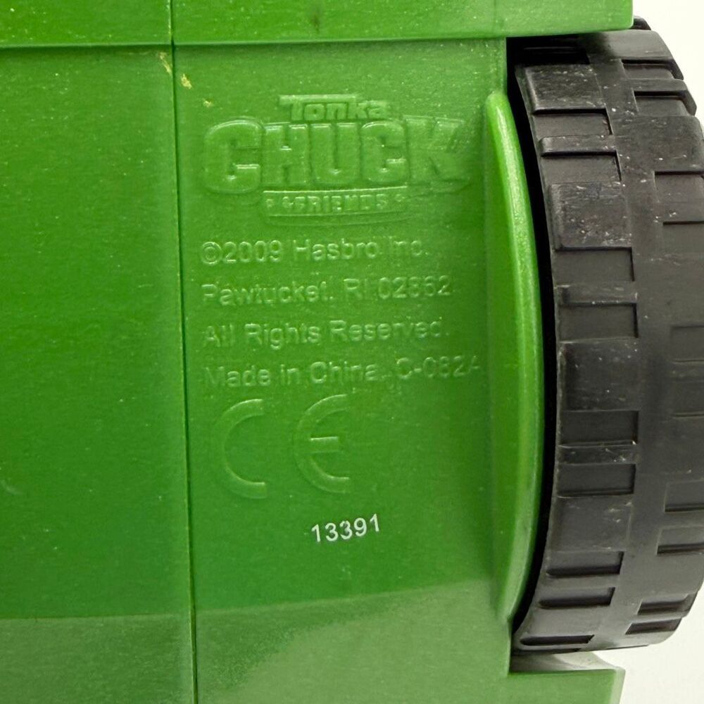 Hasbro Tonka Chuck & Friends "Rowdy the Garbage Truck 2009 10” Green Plastic Tra - Picture 7 of 12